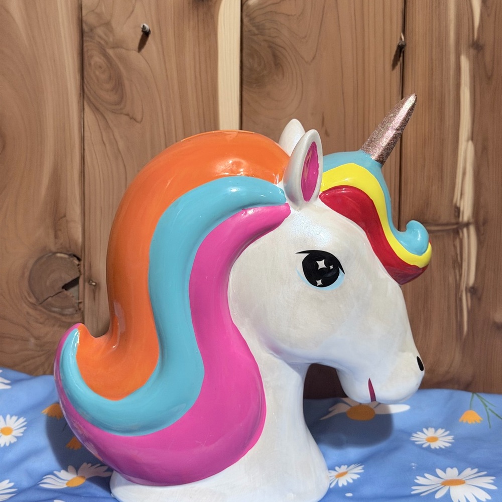 Justice Unicorn Head money bank